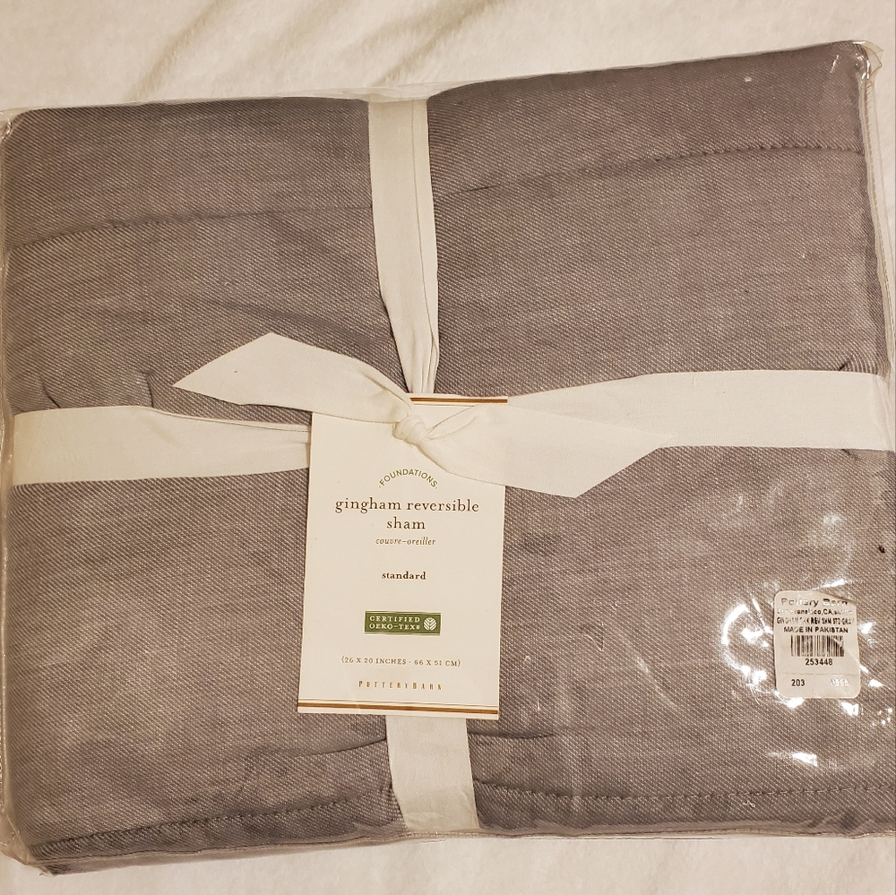 Pottery Barn Gingham Reversible Sham